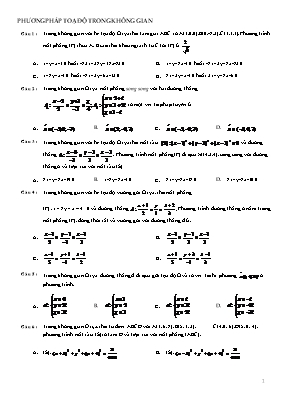 Hình 12 - Phương pháp toạ độ trong không gian